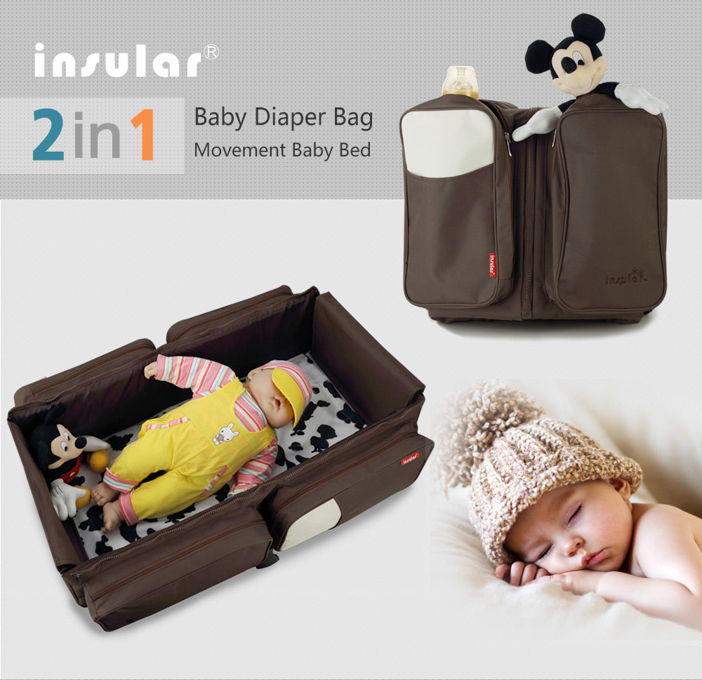 Portable Baby Bed Crib Outdoor Folding Bed Travelling Baby Diaper Bag Infant Safety Bag