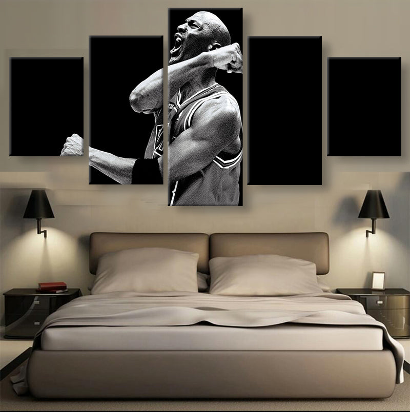 5 Panel Michael Jordan Basketball Professional Athletes Modern Home Wall Decor Canvas Picture Art HD Print Painting Canvas Art