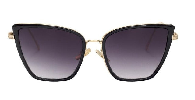 2017 Fashion Sunglasses Women Brand Designer Metal Reflective Mirror Sun Glasses for Women Butterfly Design lunette de soleil