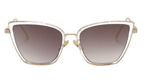 2017 Fashion Sunglasses Women Brand Designer Metal Reflective Mirror Sun Glasses for Women Butterfly Design lunette de soleil