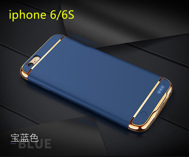 Wireless 3500mAh Back Clip Battery Charger Case Power Bank For iPhone 6 6s 6plus 6s plus Mobile Phone Holder Function Power Case