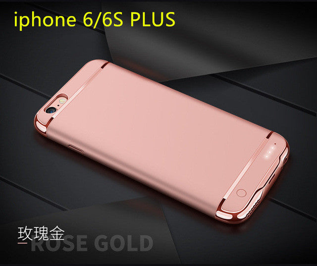 Wireless 3500mAh Back Clip Battery Charger Case Power Bank For iPhone 6 6s 6plus 6s plus Mobile Phone Holder Function Power Case