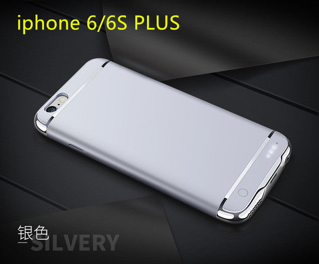 Wireless 3500mAh Back Clip Battery Charger Case Power Bank For iPhone 6 6s 6plus 6s plus Mobile Phone Holder Function Power Case