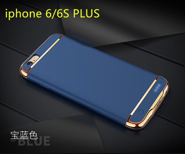 Wireless 3500mAh Back Clip Battery Charger Case Power Bank For iPhone 6 6s 6plus 6s plus Mobile Phone Holder Function Power Case