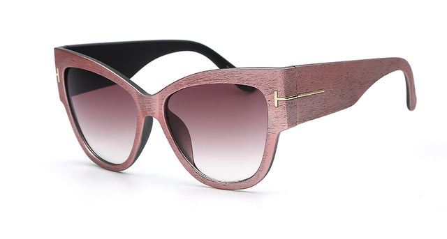 2016 NEW Gradient Points Sun Glasses Tom High Fashion Designer Brands For Women Sunglasses Cateyes oculos feminino de sol