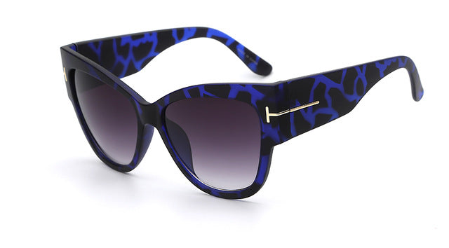2016 NEW Gradient Points Sun Glasses Tom High Fashion Designer Brands For Women Sunglasses Cateyes oculos feminino de sol