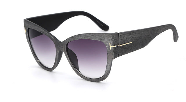 2016 NEW Gradient Points Sun Glasses Tom High Fashion Designer Brands For Women Sunglasses Cateyes oculos feminino de sol