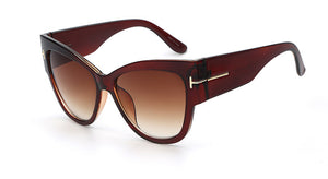 2016 NEW Gradient Points Sun Glasses Tom High Fashion Designer Brands For Women Sunglasses Cateyes oculos feminino de sol