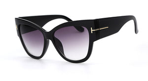 2016 NEW Gradient Points Sun Glasses Tom High Fashion Designer Brands For Women Sunglasses Cateyes oculos feminino de sol