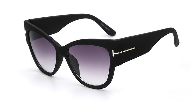 2016 NEW Gradient Points Sun Glasses Tom High Fashion Designer Brands For Women Sunglasses Cateyes oculos feminino de sol