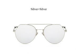 Fashion Pilot Mirror Sunglasses Women 2017 New Korea Brand Designer Lady Female Sun glasses UV400 Rose Gold Metal Frame Hot sale