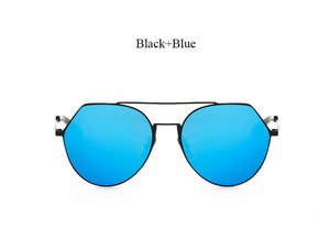 Fashion Pilot Mirror Sunglasses Women 2017 New Korea Brand Designer Lady Female Sun glasses UV400 Rose Gold Metal Frame Hot sale