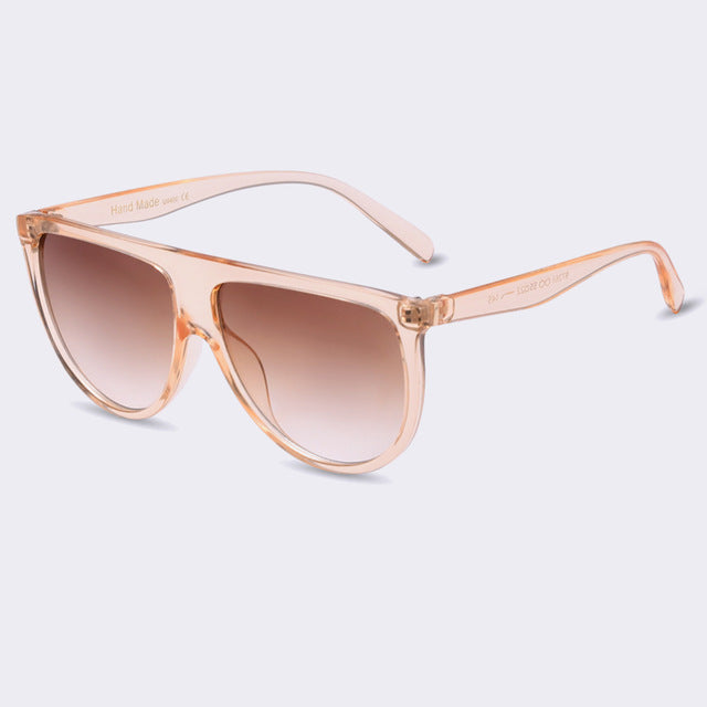 Winla Sunglasses Women Fashion Classic Style Retro Flat Top Acetate Gradient Unique Eyeglasses Female UV400 Oculos De Sol WL1021