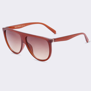 Winla Sunglasses Women Fashion Classic Style Retro Flat Top Acetate Gradient Unique Eyeglasses Female UV400 Oculos De Sol WL1021