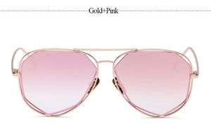 New Brand Designer Mirror Sunglasses Super Stars Men Women Hexagon Stylish UV400 Lovers Pilot Sun Glasses Top Quality 2017