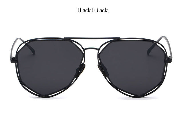 New Brand Designer Mirror Sunglasses Super Stars Men Women Hexagon Stylish UV400 Lovers Pilot Sun Glasses Top Quality 2017