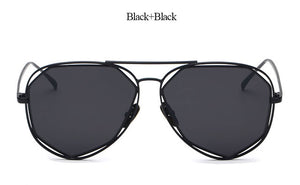New Brand Designer Mirror Sunglasses Super Stars Men Women Hexagon Stylish UV400 Lovers Pilot Sun Glasses Top Quality 2017
