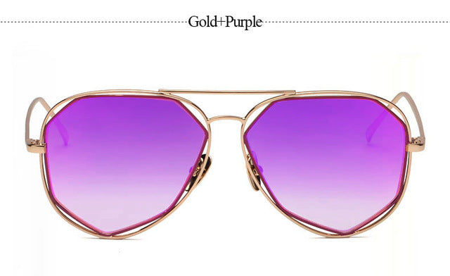 New Brand Designer Mirror Sunglasses Super Stars Men Women Hexagon Stylish UV400 Lovers Pilot Sun Glasses Top Quality 2017