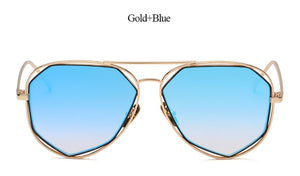 New Brand Designer Mirror Sunglasses Super Stars Men Women Hexagon Stylish UV400 Lovers Pilot Sun Glasses Top Quality 2017