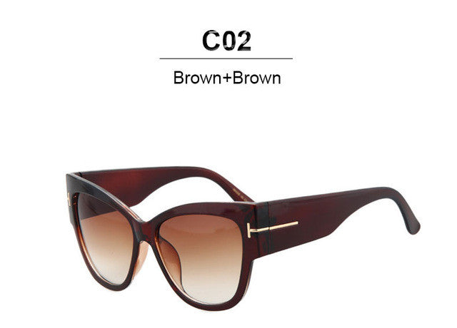 New Fashion Brand Designer Cat Eye Women Sunglasses Sun Glasses Big Size