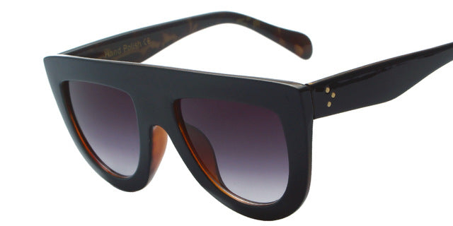 RFOLVE Latest Fashion Sunglasses Women Flat Top Style Brand Design Vintage Sun glasses Female Rivet Shades Shades  R8009