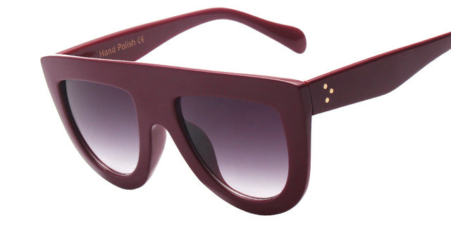 RFOLVE Latest Fashion Sunglasses Women Flat Top Style Brand Design Vintage Sun glasses Female Rivet Shades Shades  R8009