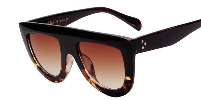 RFOLVE Latest Fashion Sunglasses Women Flat Top Style Brand Design Vintage Sun glasses Female Rivet Shades Shades  R8009