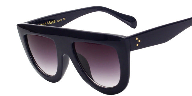 RFOLVE Latest Fashion Sunglasses Women Flat Top Style Brand Design Vintage Sun glasses Female Rivet Shades Shades  R8009