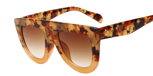 RFOLVE Latest Fashion Sunglasses Women Flat Top Style Brand Design Vintage Sun glasses Female Rivet Shades Shades  R8009