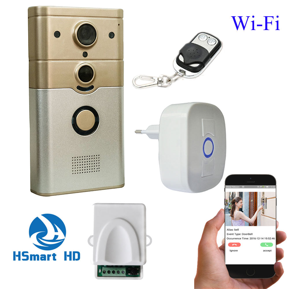 720P IP Wireless bell Camera WiFi Video Door Phone IR Night Vision 3G/4G PIR Video Door Bell Phone Doorphone Motion Detection