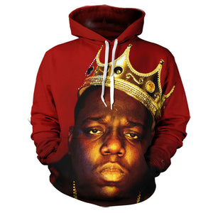 Real American size biggie king 3D Sublimation Print OEM  Hoody/Hoodie  Custom made Clothing plus size