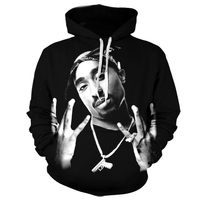 Real American size 2 pac westside 3D Sublimation Print OEM  Hoody/Hoodie  Custom made Clothing plus size