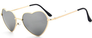 Ladies Heart Shaped Sunglasses metal Women Brand Designer Fashion Rimless LOVE Clear Ocean Lenses Sun Glasses Oculos UV400