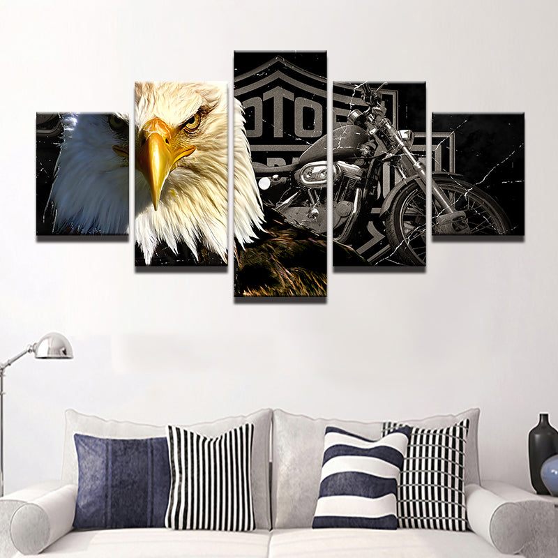 5 Panel Animal Eagle Wall Canvas Art Print Painting Poster Wall Picture For Home Decoration