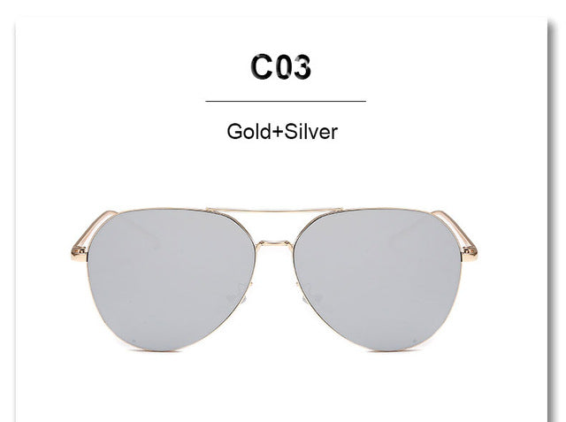 VictoryLip 2017 Fashion Rose Gold Brand Designer Ladies Sunglasses Women Men Piolt mirror Metal Frame Sun Glasses aviation