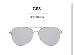 VictoryLip 2017 Fashion Rose Gold Brand Designer Ladies Sunglasses Women Men Piolt mirror Metal Frame Sun Glasses aviation