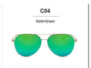 VictoryLip 2017 Fashion Rose Gold Brand Designer Ladies Sunglasses Women Men Piolt mirror Metal Frame Sun Glasses aviation