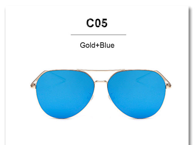 VictoryLip 2017 Fashion Rose Gold Brand Designer Ladies Sunglasses Women Men Piolt mirror Metal Frame Sun Glasses aviation