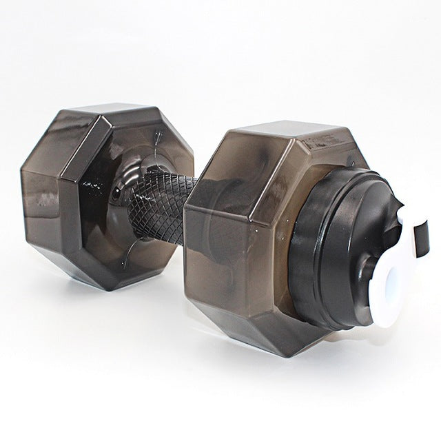 2.5L Dumbbells Shaped Plastic Big Large Capacity Gym Sports Water Bottle Outdoor Fitness Bicycle Bike Camping Cycling Kettle New