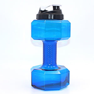 2.5L Dumbbells Shaped Plastic Big Large Capacity Gym Sports Water Bottle Outdoor Fitness Bicycle Bike Camping Cycling Kettle New