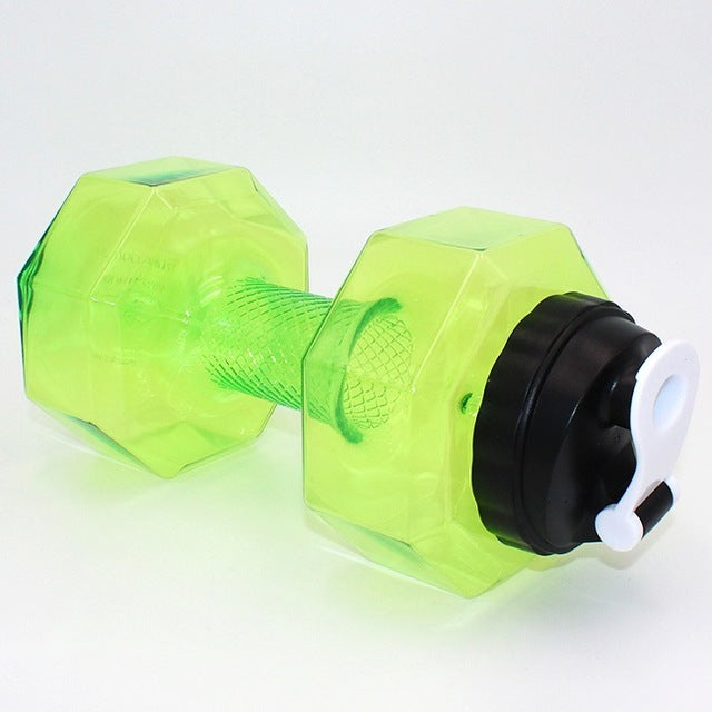 2.5L Dumbbells Shaped Plastic Big Large Capacity Gym Sports Water Bottle Outdoor Fitness Bicycle Bike Camping Cycling Kettle New