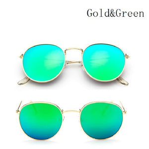 2017 Retro Round Sunglasses Women Men Brand Designer Sun Glasses for Women's Alloy Mirror Sunglasses Lentes Female Oculos De Sol