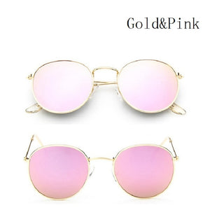 2017 Retro Round Sunglasses Women Men Brand Designer Sun Glasses for Women's Alloy Mirror Sunglasses Lentes Female Oculos De Sol