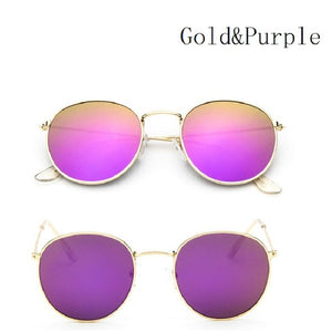 2017 Retro Round Sunglasses Women Men Brand Designer Sun Glasses for Women's Alloy Mirror Sunglasses Lentes Female Oculos De Sol