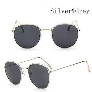 2017 Retro Round Sunglasses Women Men Brand Designer Sun Glasses for Women's Alloy Mirror Sunglasses Lentes Female Oculos De Sol