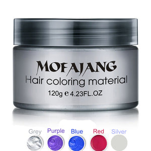 Hair Styling Pomade Silver Ash Grandma Grey Temporary Disposable Fashion Hair Wax Molding