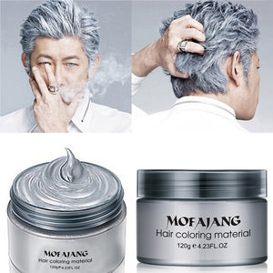 Hair Styling Pomade Silver Ash Grandma Grey Temporary Disposable Fashion Hair Wax Molding