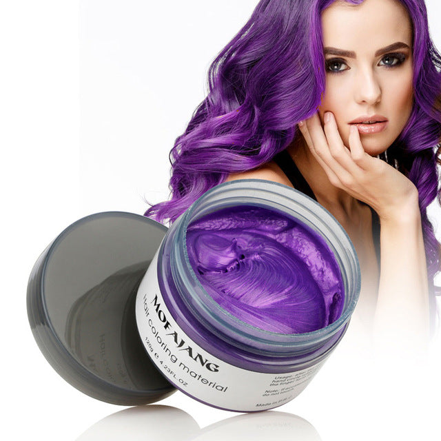 Hair Styling Pomade Silver Ash Grandma Grey Temporary Disposable Fashion Hair Wax Molding